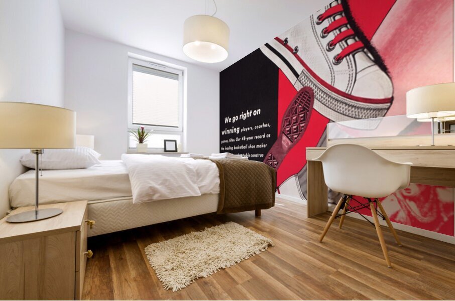 1962 Converse Chuck Taylor Shoe Ad Metal Sign Mural print