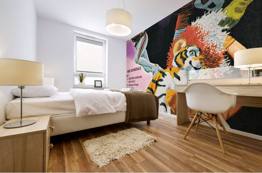 1983 Clemson Tiger Football Schedule Art Mural print