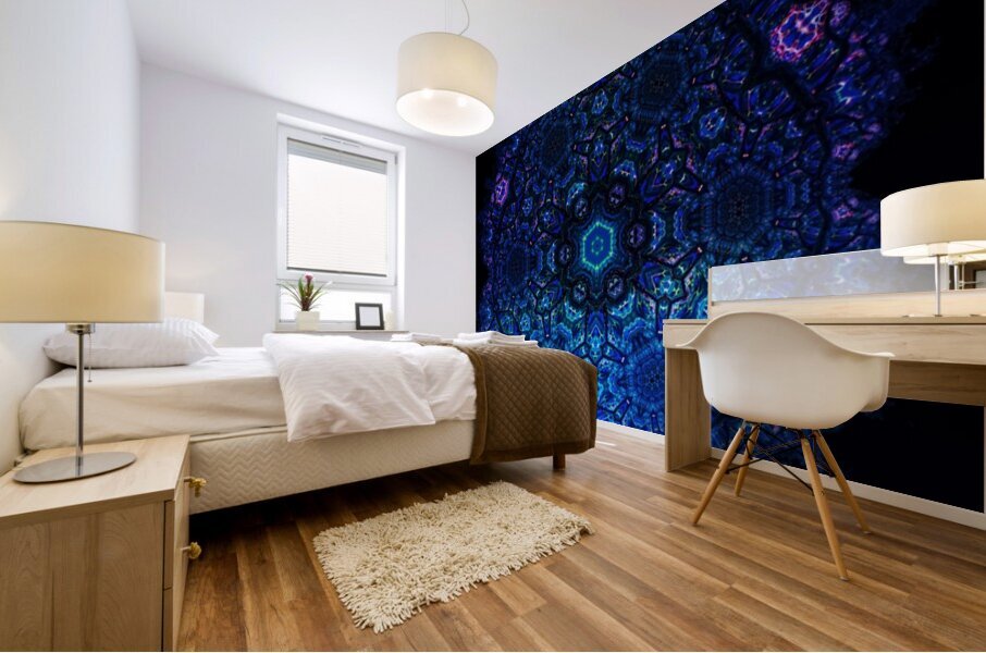 Blue Burst Mural print