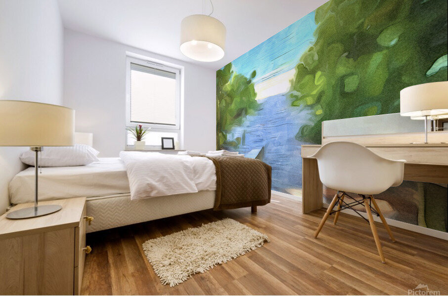 Naples Beach Mansion Entryway Mural print