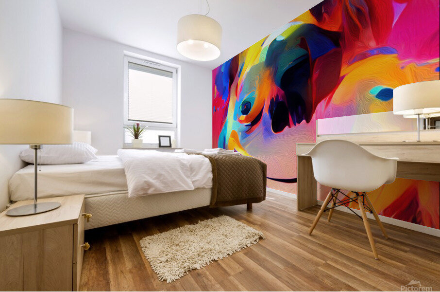 Smiley Dog Jack Mural print