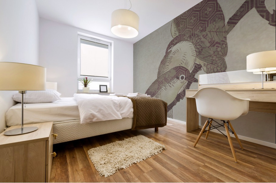 Birds on a Branch Mural print