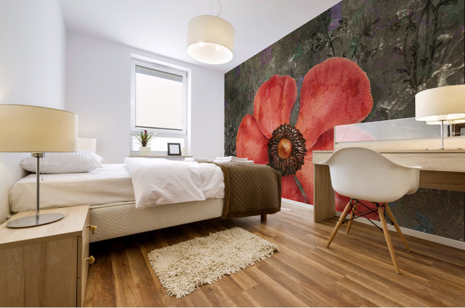 Poppy Snail Mural print