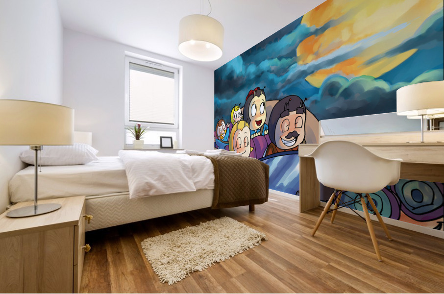Its Time for Vacation Bee Family - 2022 Release Mural print
