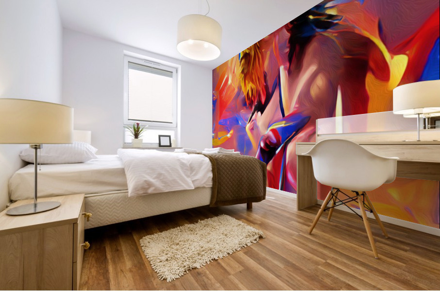 Rock Band Drummer Mural print