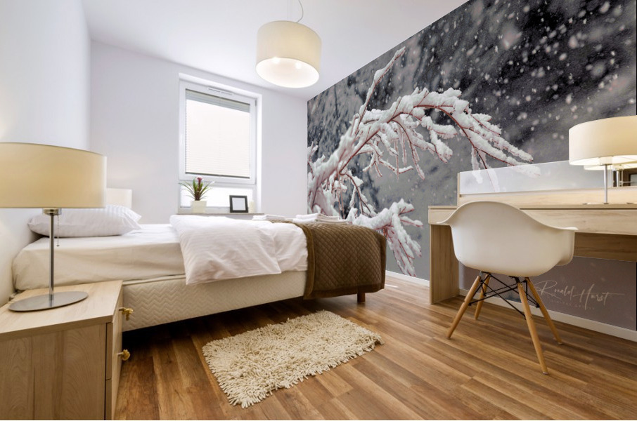 A Snowy Day Mural print