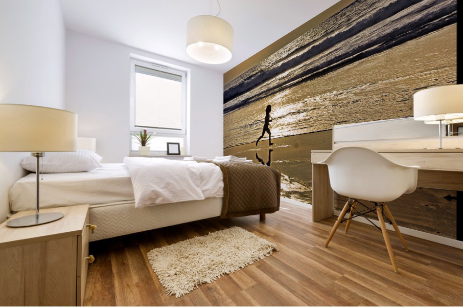 Beach Run Mural print