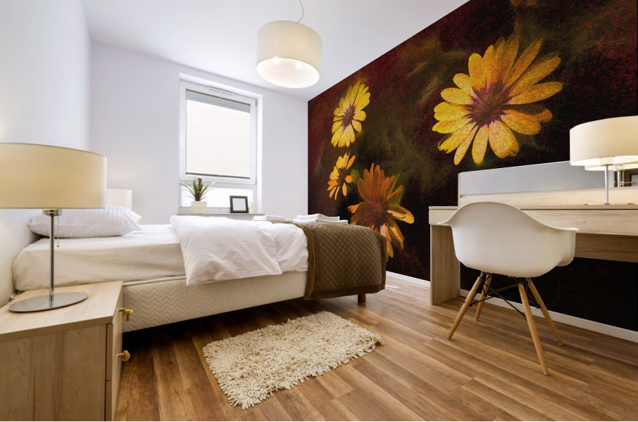 Crazy Daisies Mural print