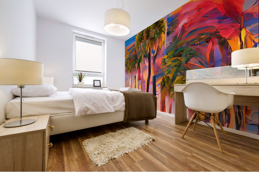 Palm Tree Art Mural print
