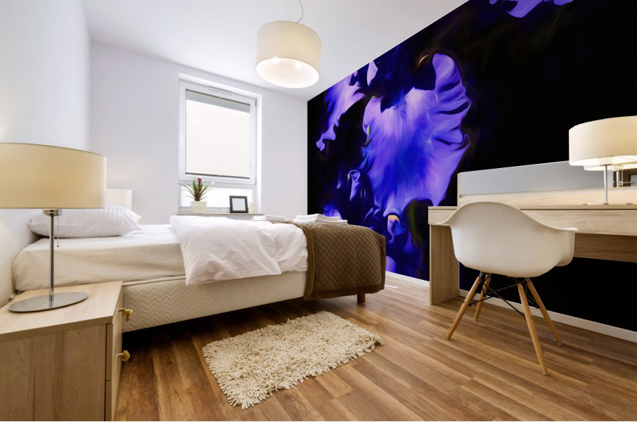 Blue Iris Mural print