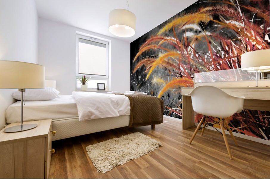 Bending Weed Mural print