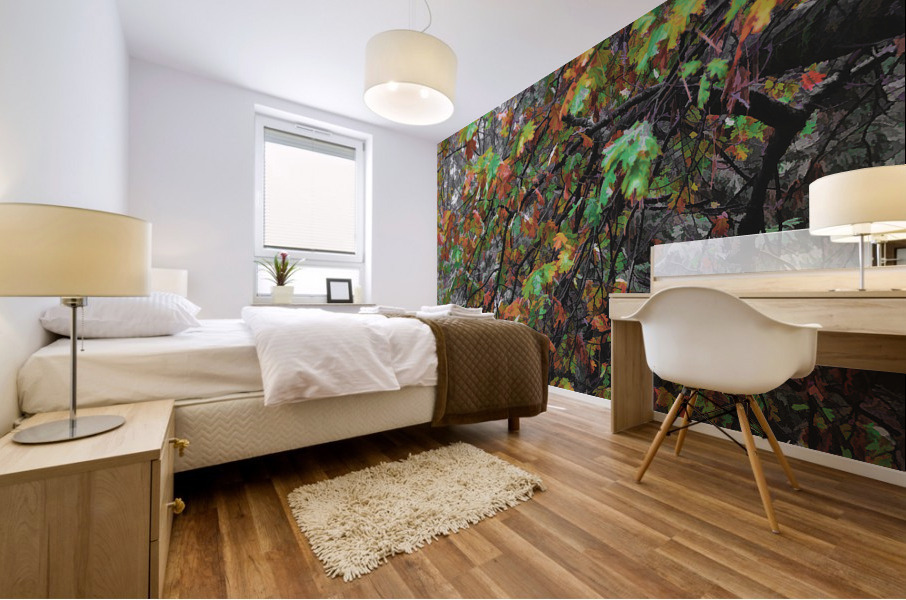 Fall Oak Leaves Mural print