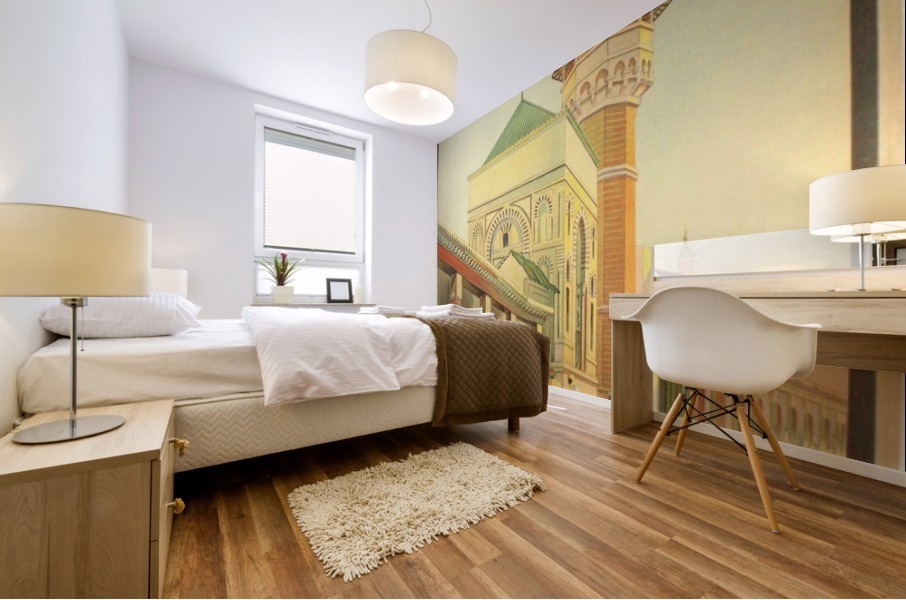 Tunis La Blanche vintage travel poster Mural print