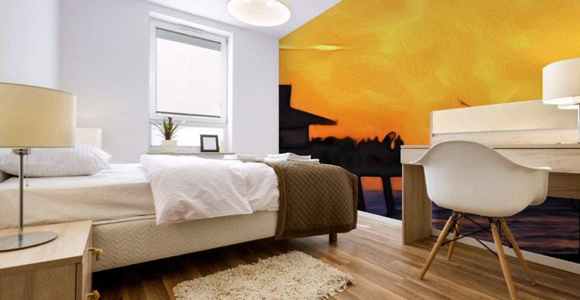 Naples Pier Sunset Silouette SOLD  Mural print