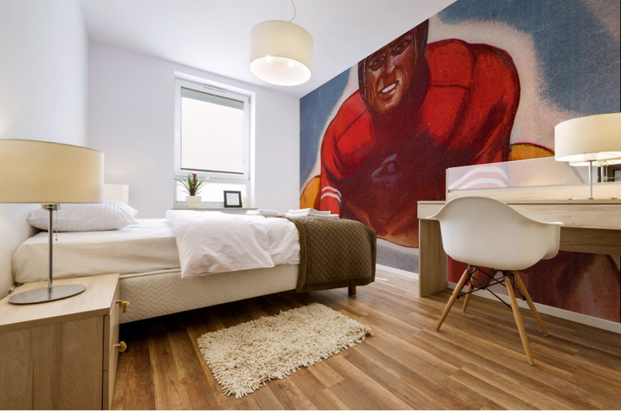 1947 Football Center Art Mural print