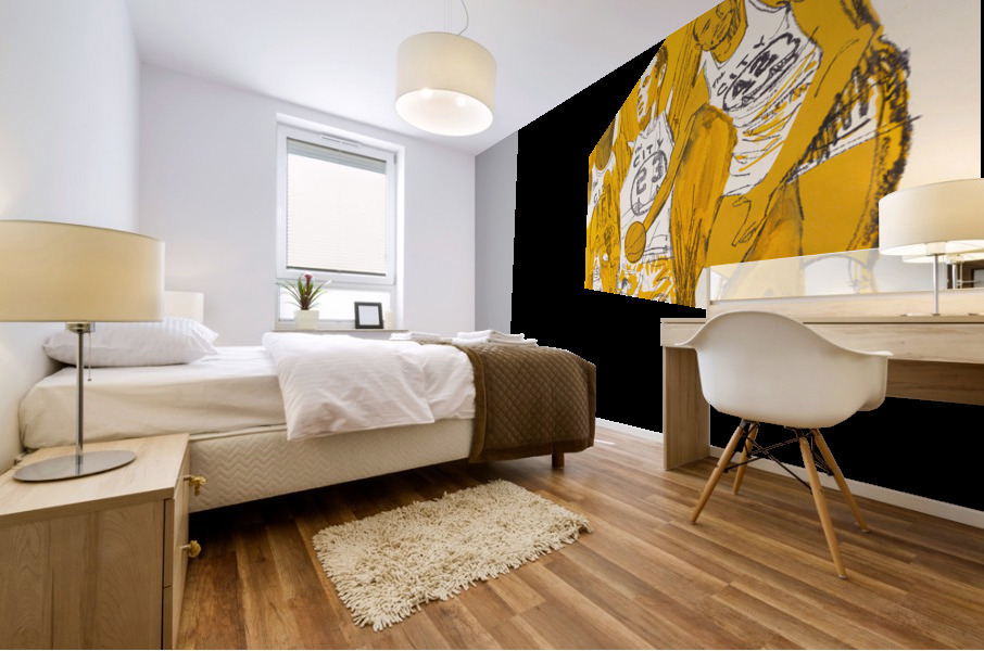 1969 San Francisco Warriors Art by Nick Leaskou Mural print