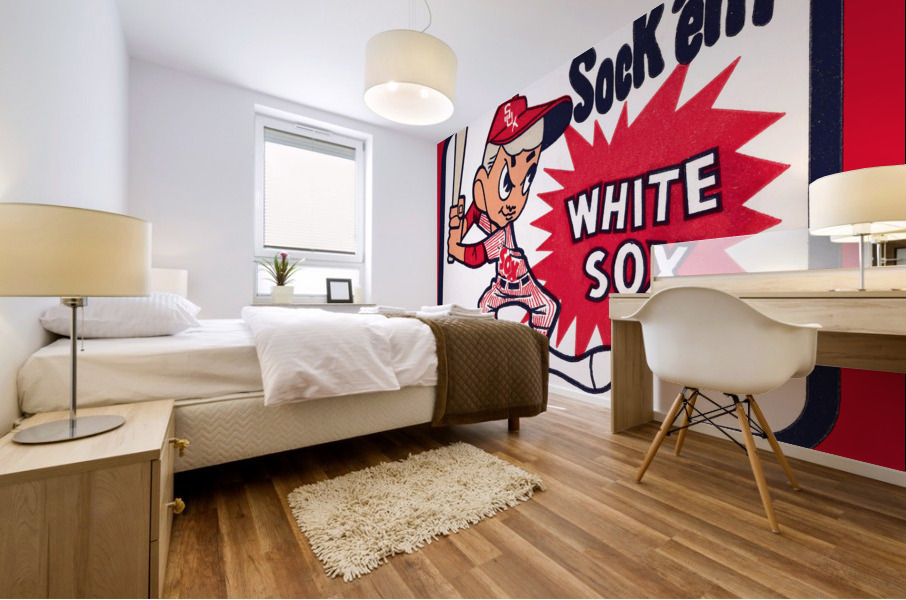 1978 Sock Em White Sox Art Metal Sign Mural print
