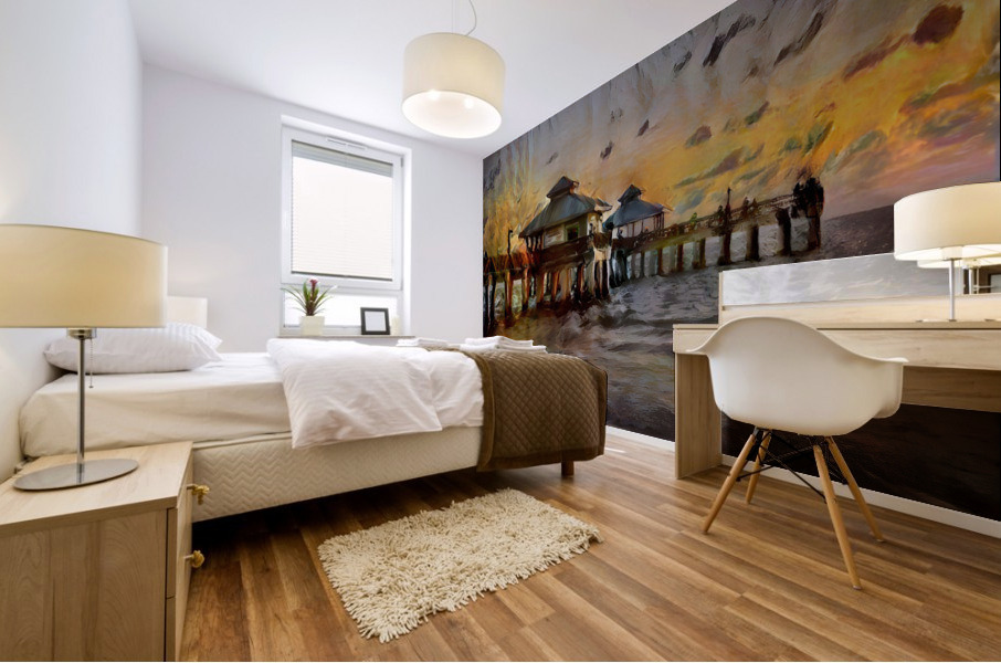 Ft. Myers Pier Abstract Mural print