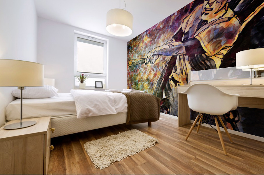 Abstract Baseball Painting Mural print