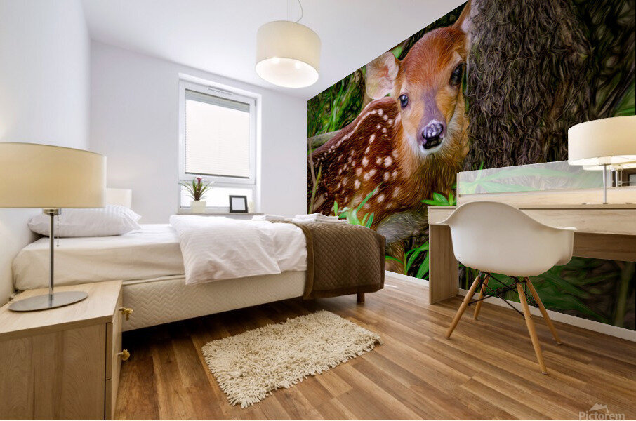 Fawn at Rest Mural print