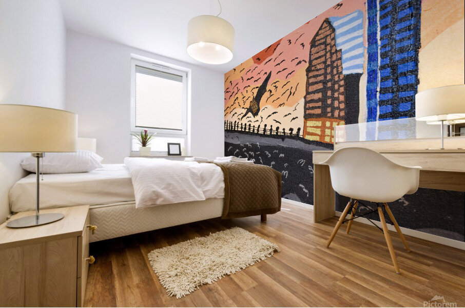 Congress Bridge. Annie F Mural print