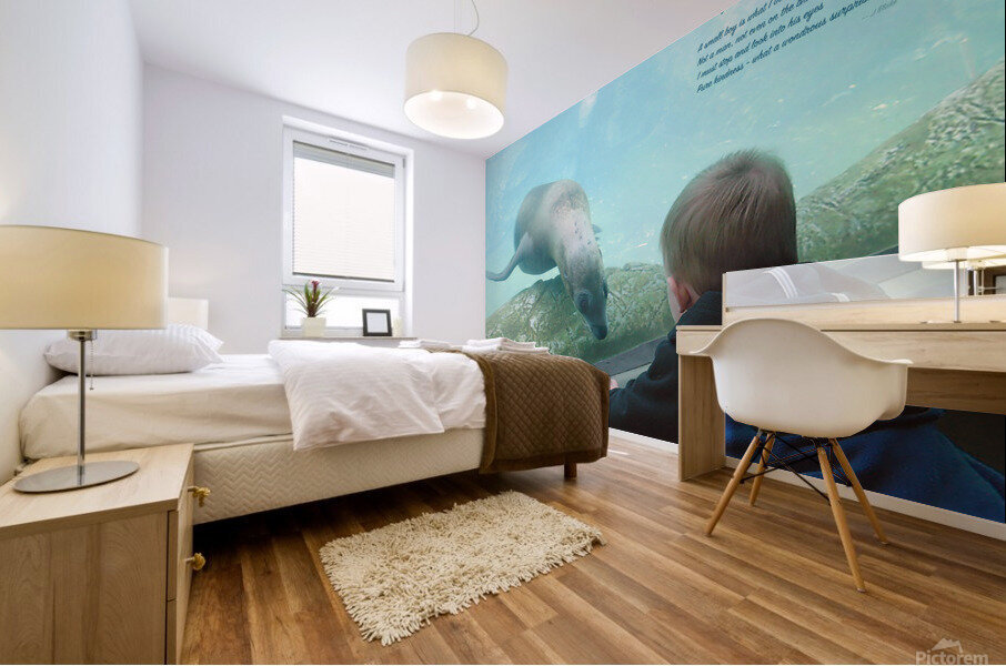 Child in the Glass Mural print