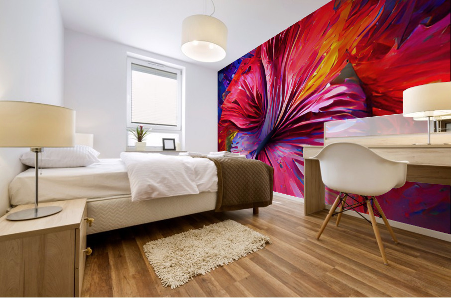 Spiritual Chakra Hibiscus  Mural print