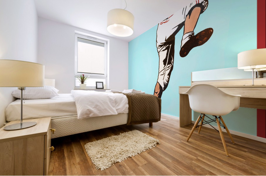 Vintage Oklahoma Football Player Art Mural print