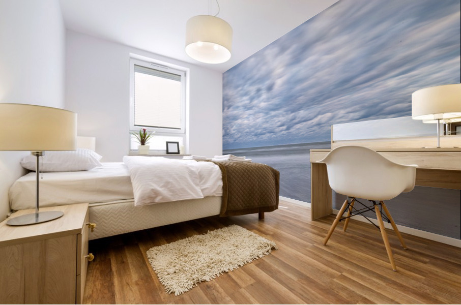 Dramatic Clouds Over the Ocean Mural print