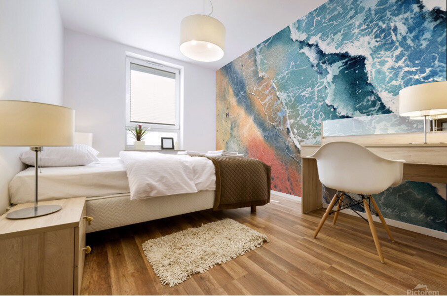 Seaside from a height of flight 1 Mural print