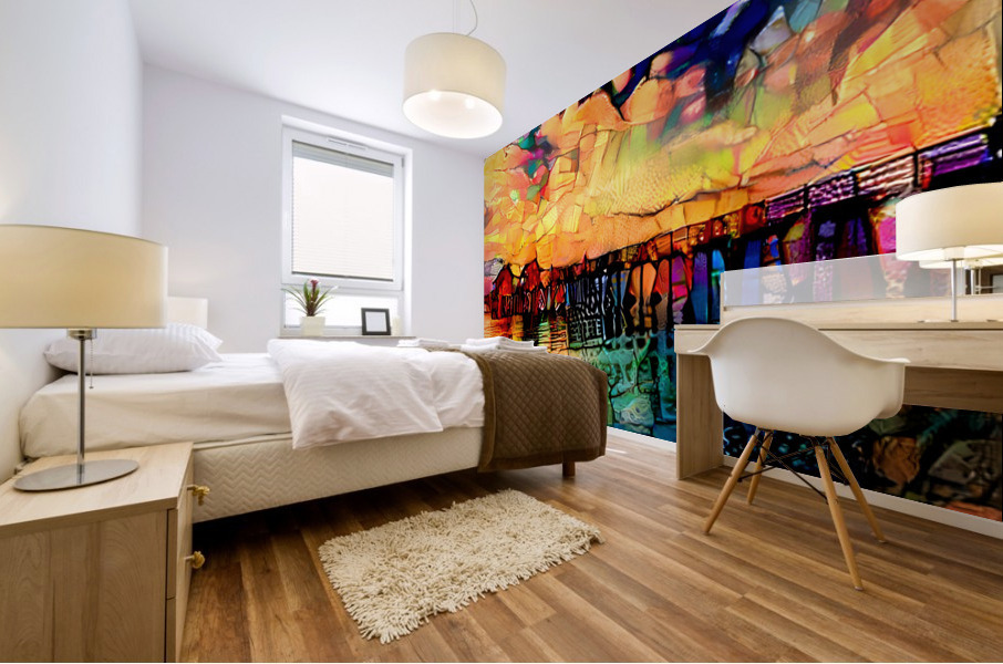 Naples Pier Stainglass Abstract Mural print