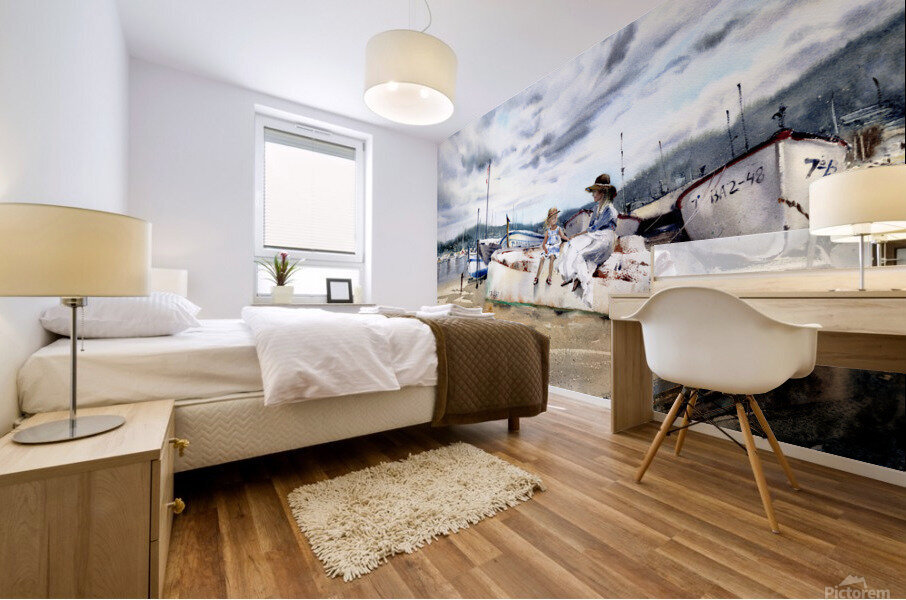 Spanish boats Mural print