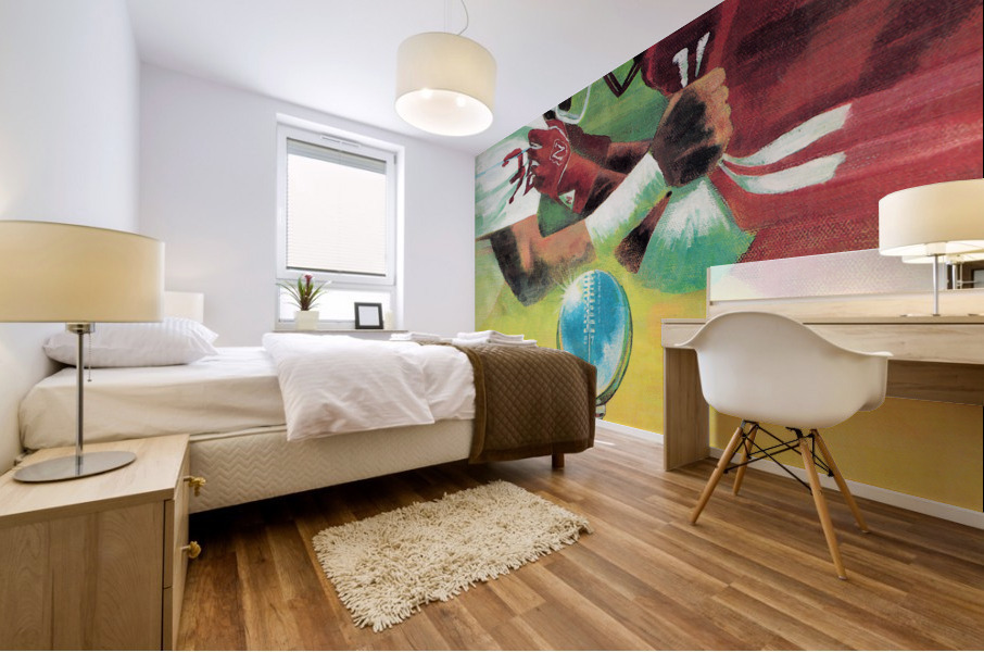 1987 Oklahoma vs. Nebraska Football Art Mural print