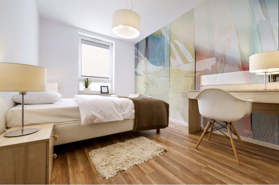 TRIPTYCH LIGHT LEAF A Mural print