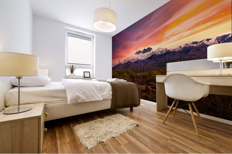 Four Peaks Sunrise Mural print