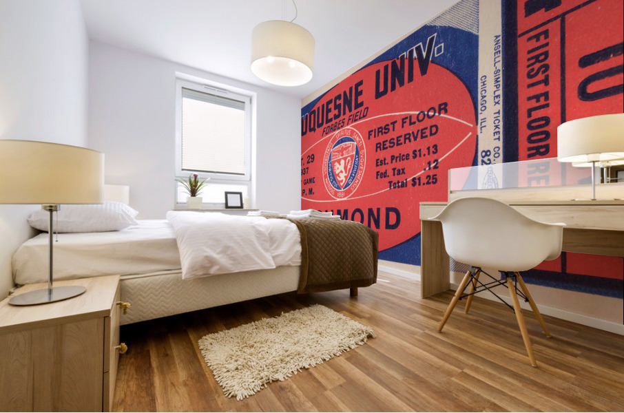 1937 Duquesne Duke vs. Richmond Spiders Ticket Stub Print Mural print