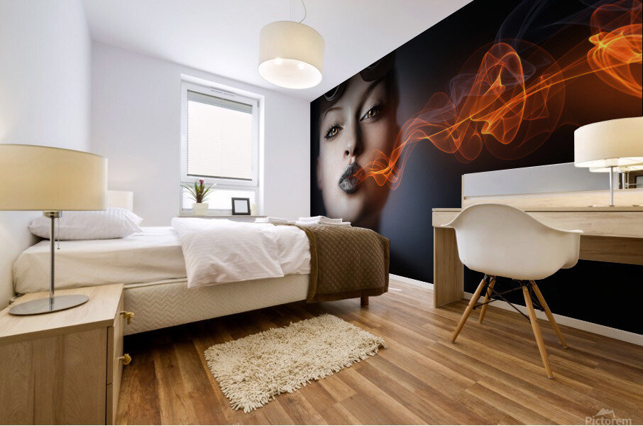 warm kiss Mural print