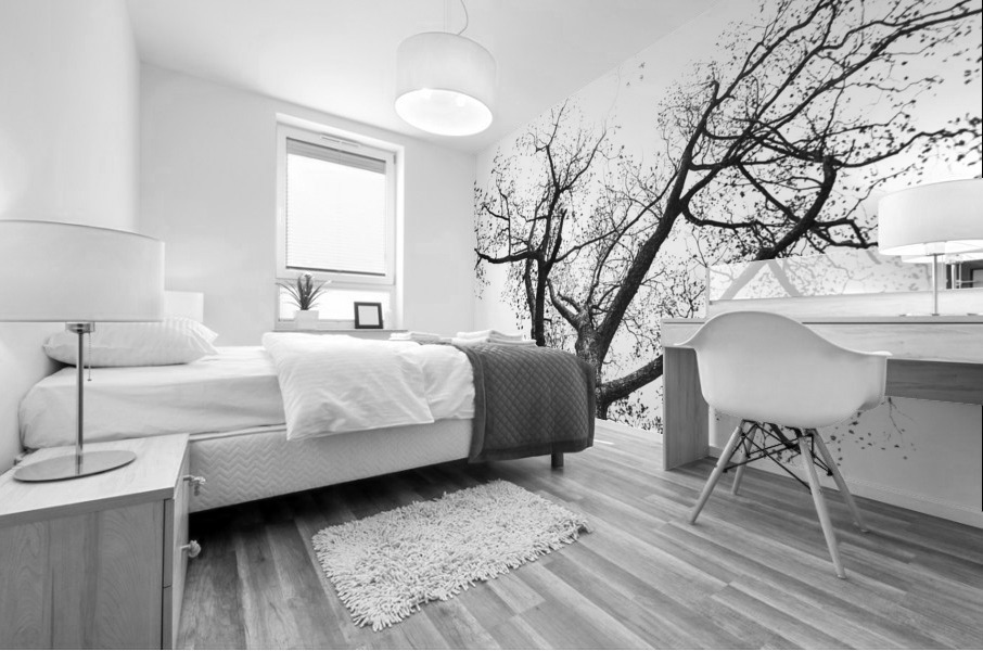 Looking Up - Branching Out - Oak Tree Abstract Mural print