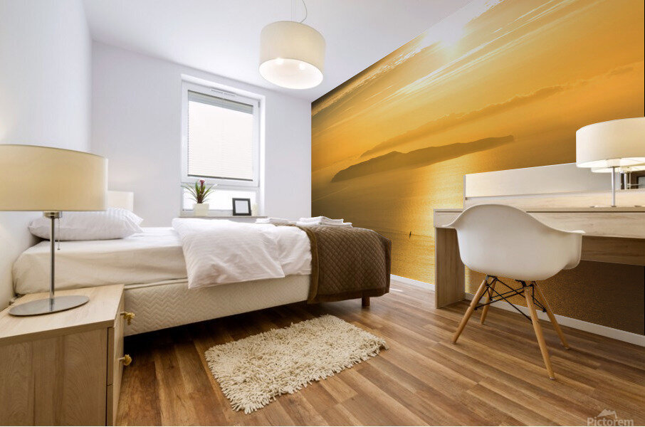 Island at Sunset Mural print