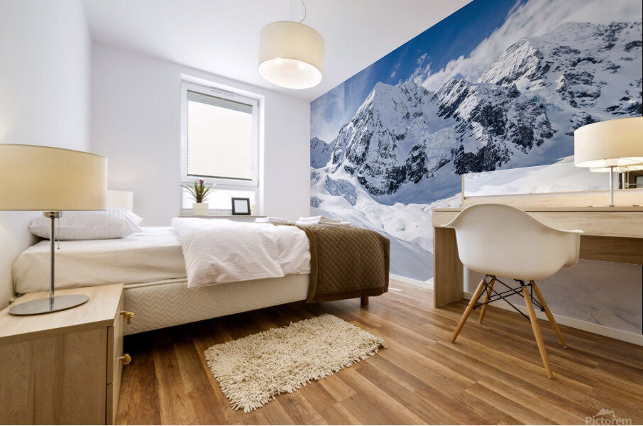 Snowy Mountain Mural print