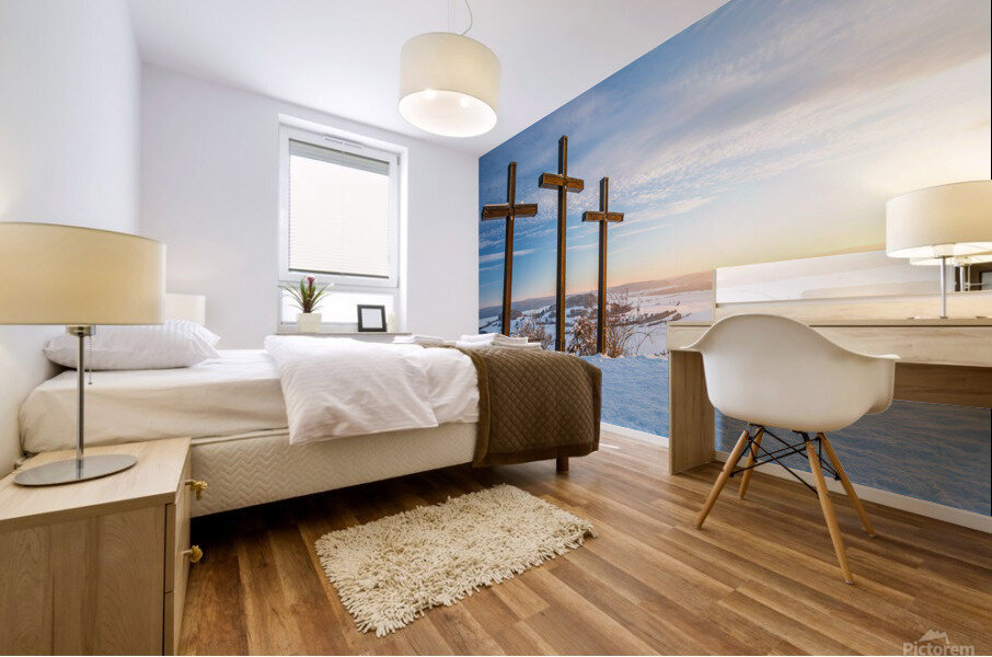Winter Crosses Mural print