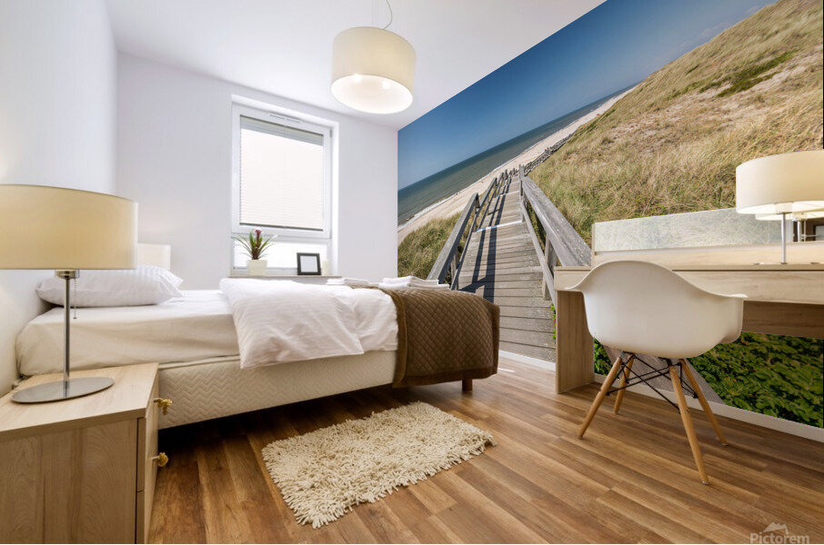 Foot Bridge in the Dunes Mural print