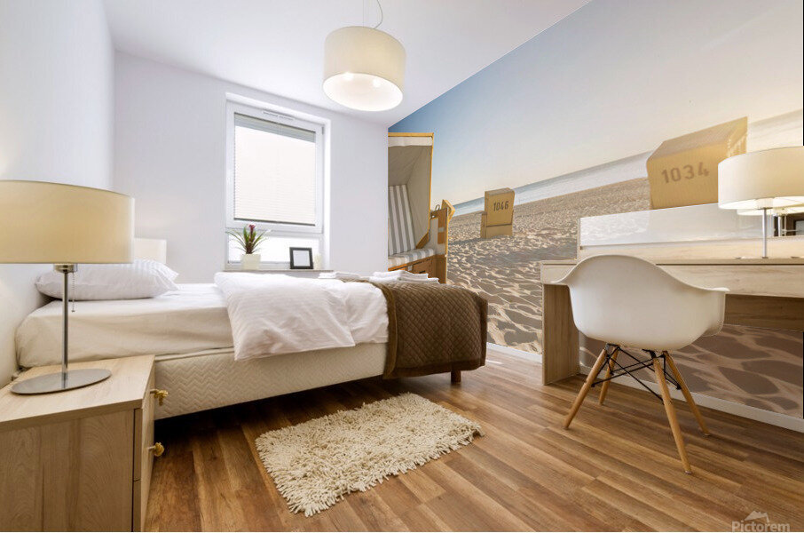 Beach Chairs  in Sylt Mural print