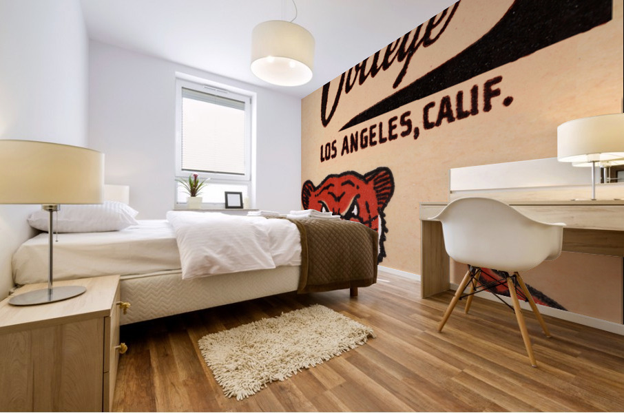 Vintage Occidental College Tigers Art Mural print