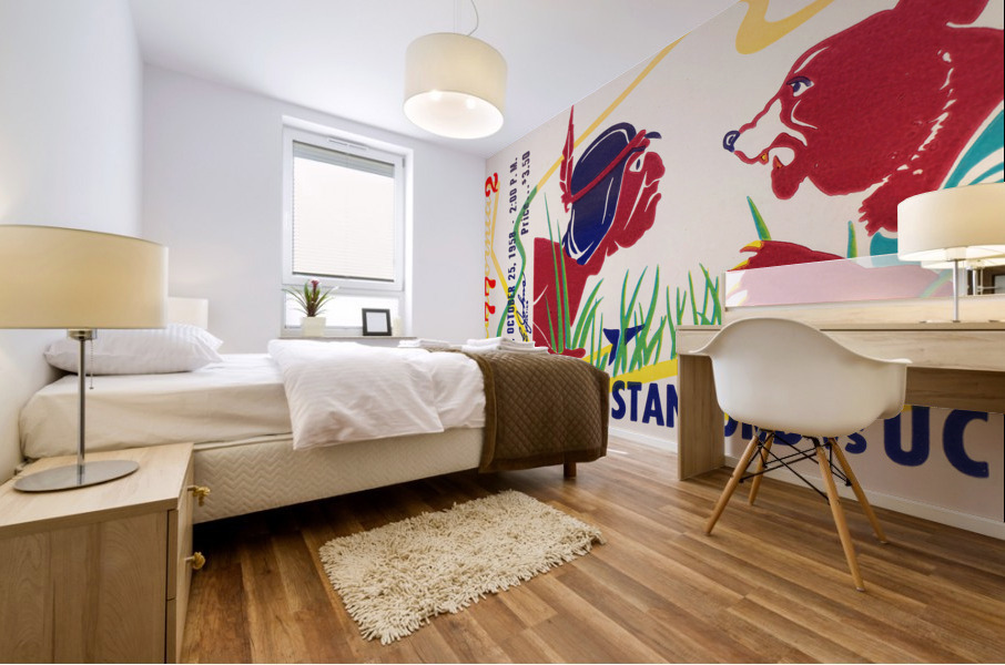 1958 UCLA Bruins vs. Stanford Indians Ticket Stub Print Mural print