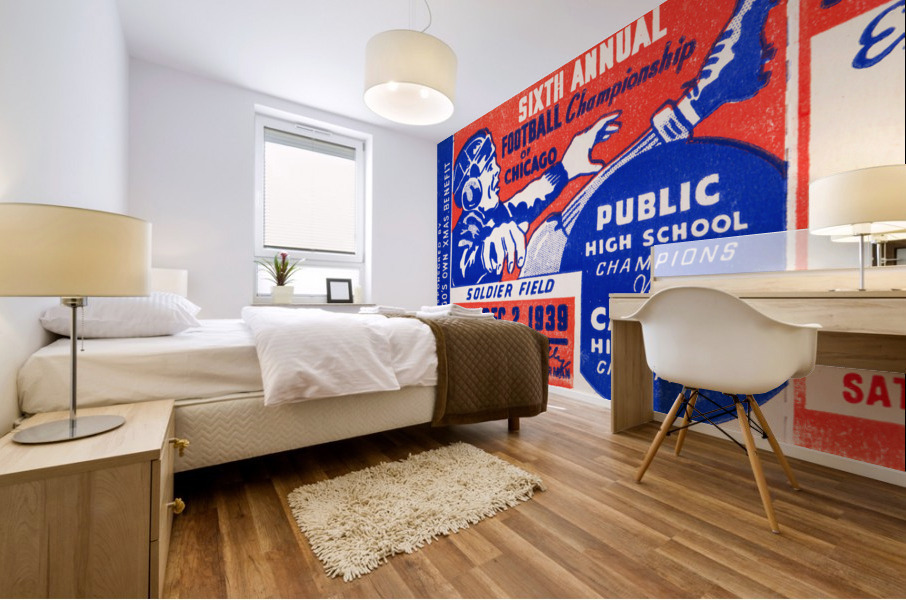 1939 Chicago Public vs. Catholic Schools Championship Mural print