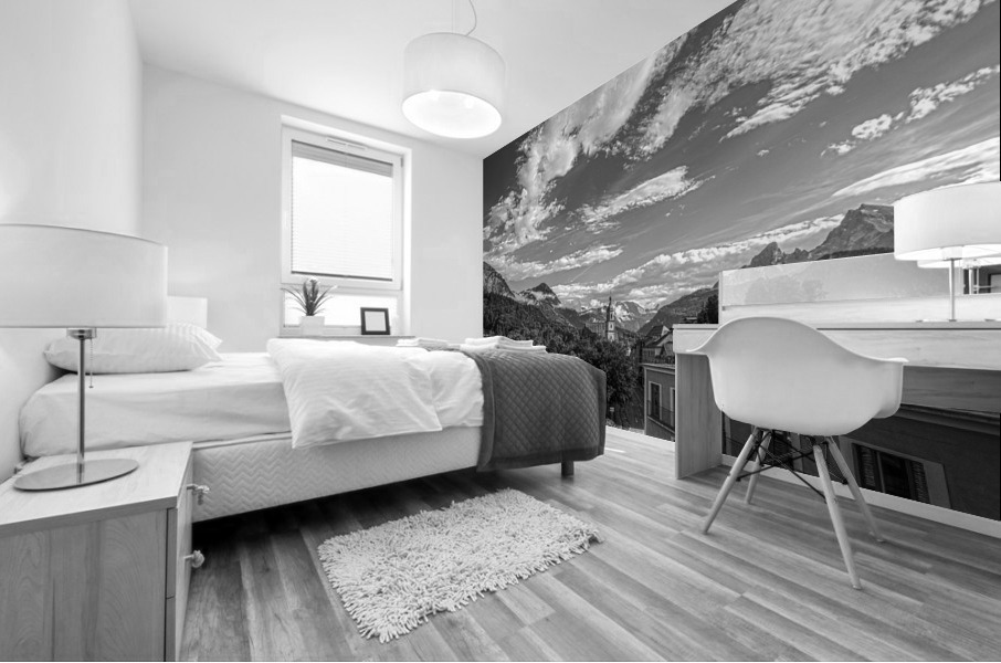 BW Lost in a Dream of Bavaria in Berchtesgade 3 of 3 Mural print