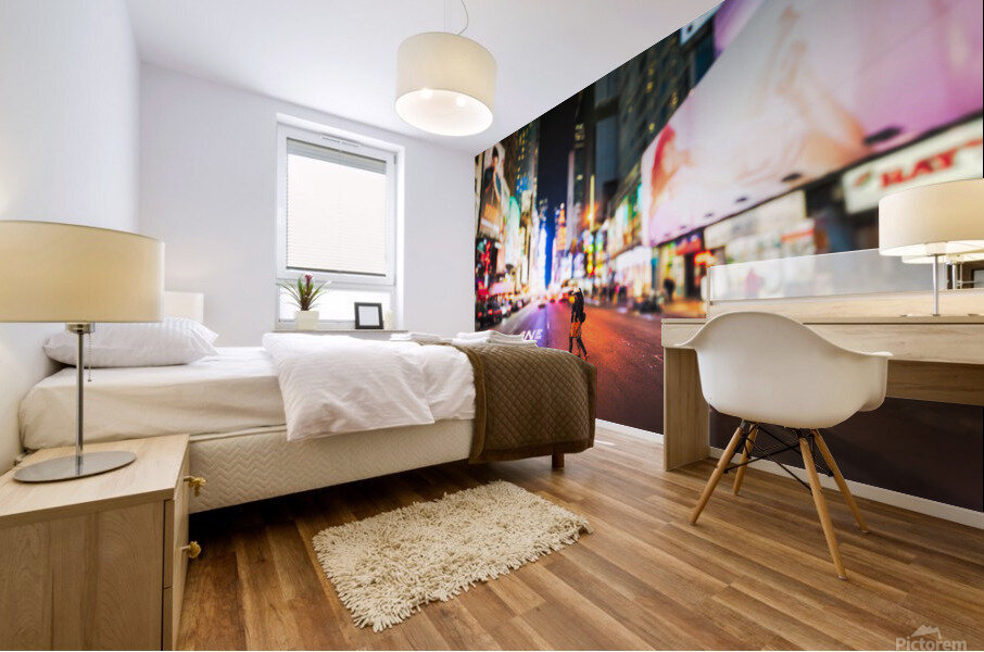 Two girls in Manhattan Mural print