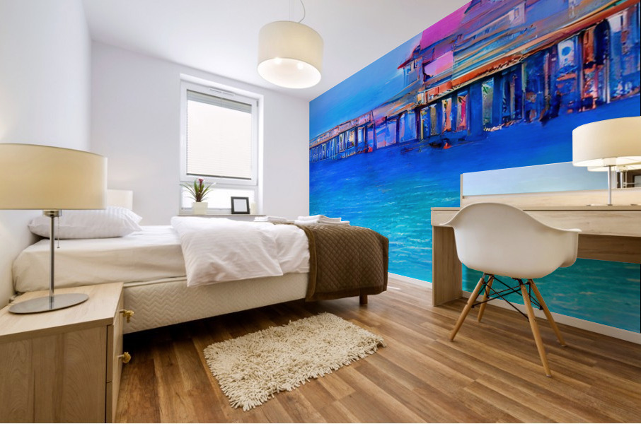 Pastel Abstract Naples Pier Mural print
