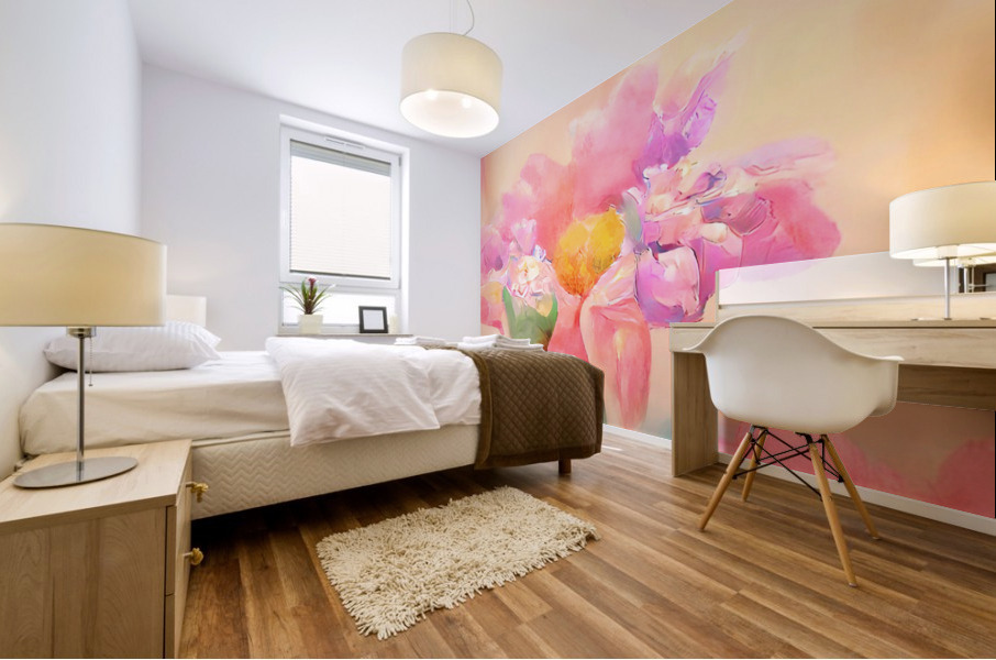 Pastel Flower Mural print